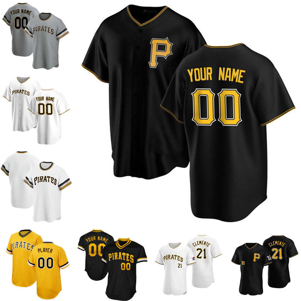 

Custom 21 Roberto Clemente Jersey Pittsburgh Josh Bell Pirates Starling Marte Colin Moran Baseball Adam Frazier Ke'Bryan Hayes Erik Gonzalez, As image