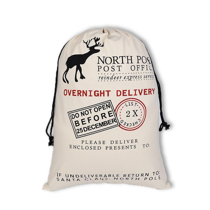 

New Santa Sacks Christmas supplies Santa Claus bag gift bag Red drawstring Gift Bag Christmas Canvas Xmas Sackgift