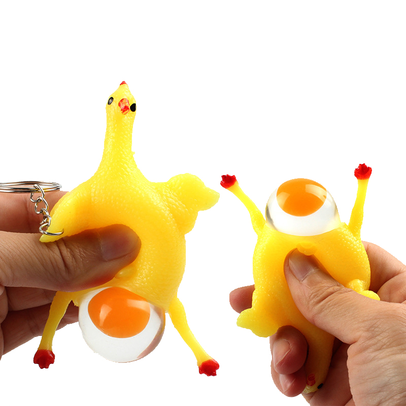 

1pcs Surprise Squishy Toy Anti Stress Squeeze Chicken&Eggs Laying Hens Funny Gadgets Novelty Autism Mood Relief Wholesale Key Chain
