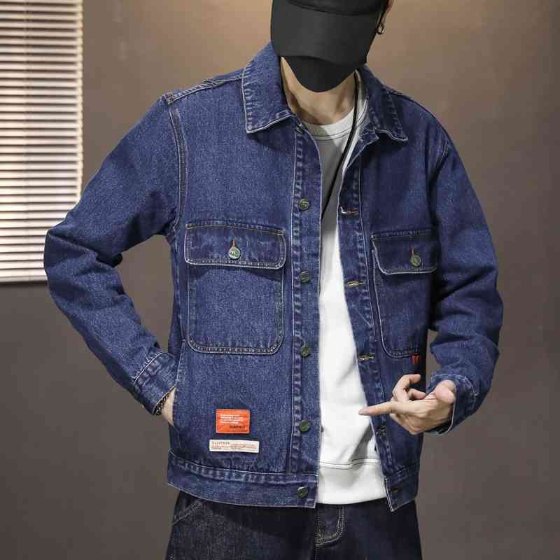 

Spring and loose casual jeans men's jeans men's clothes Korean work brand, Black