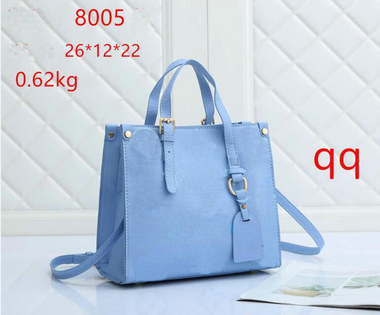 

Canvas Shopping Bag Large Capacity Package Tote Bags Handbag Purse High Quality Fashion Letter White pu Leather 8005# Denimk 26x12x22cm, Blue