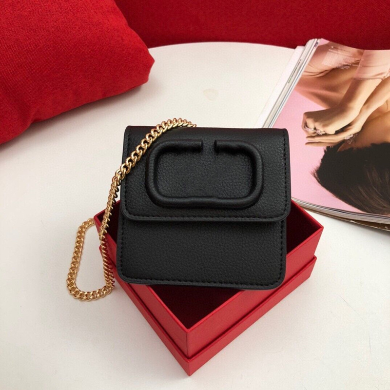 

Fashion Designers Corssbody Bag Mini Purse Handbag Women Original Shoulder Bags Genuine Leather Artwork Letter Hardware Chain Lady Flip Purses Six Color