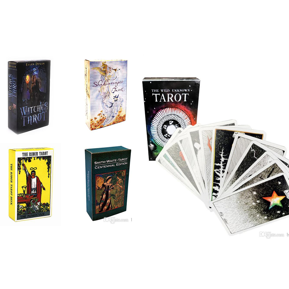 

5 Styles Tarots Witch Rider Smith Waite Shadowscapes Wild Tarot Deck Board Game Cards with Colorful Box English Version