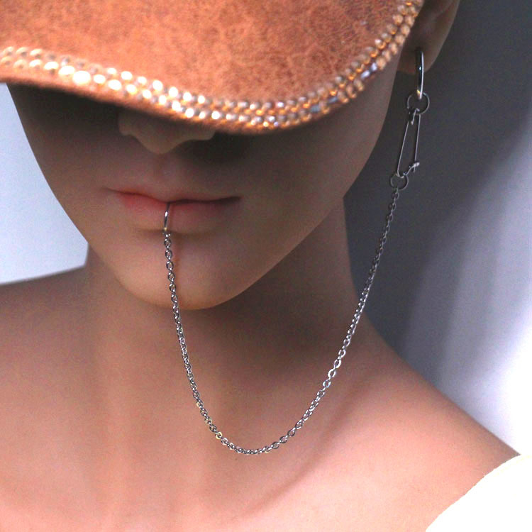 

Stainless steel ear chain ear lip ring nose nail puncture jewelry for men and women