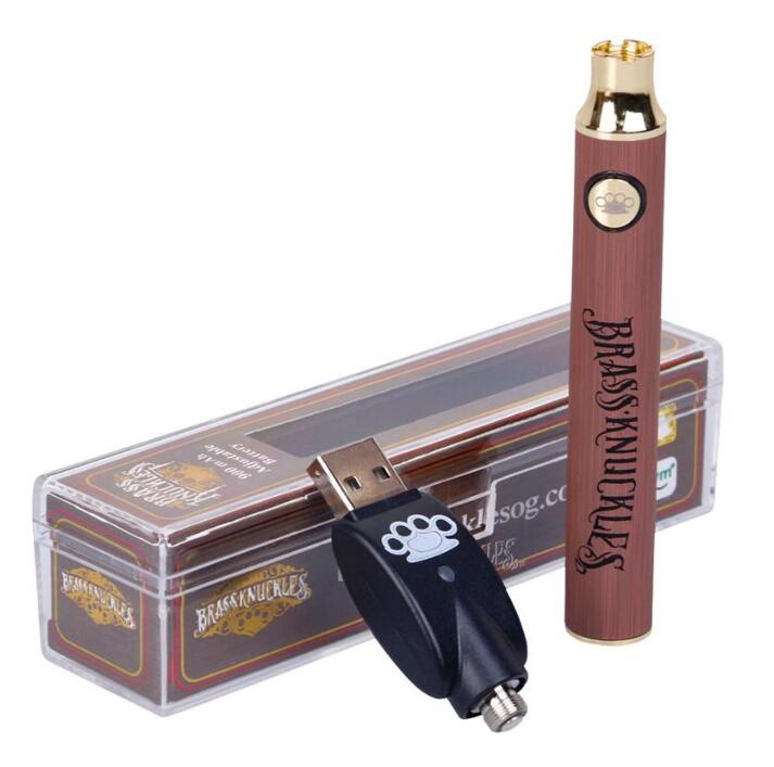 

Hottest Brass Knuckles Vape Battery 900mAh GT Variable Voltage Preheat E-Cigarette Batteri Pen For 510 Thick Oil Cartridge Tank BK Electroni
