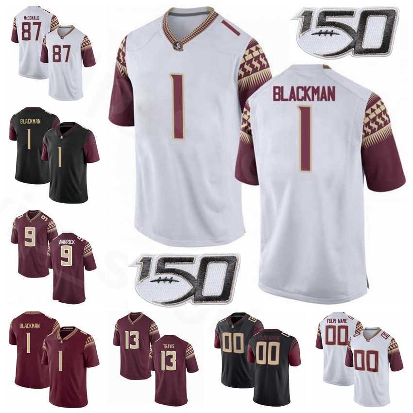 

NCAA College Florida State Seminoles Travis Football Jersey James Blackman Lawrance Toafili Camren McDonald Jashaun Corbin Man Woman Youth, With 150th patch