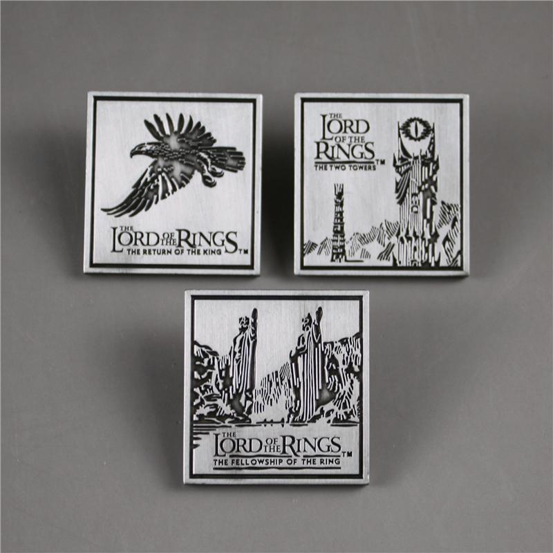 

LOTR Vintage Brooch Pin Gates of Gondor Metal Badge Cosplay Jewelry Accessory For Women Men Clothes Backpack Ornament Gift Props