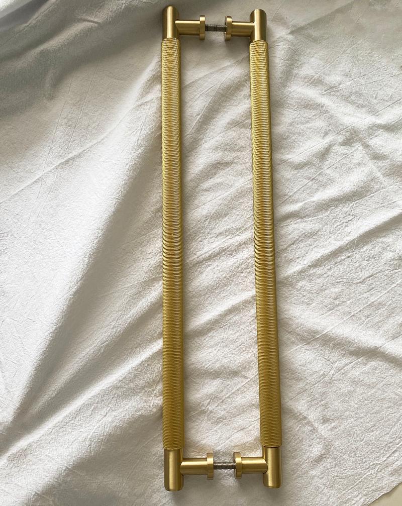 

Handles & Pulls 50cm Long Knurled Brass Door For Bathroom Shower Room Glass Handle Wood Shop Barn Bar Hardware