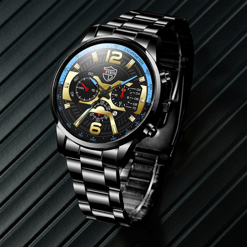 

Wristwatches 2021 Fashion Men's Watches Stainless Steel Band Quartz Wristwatch For Man Luxury Calendar Male Clock Relogio Masculino, Silver