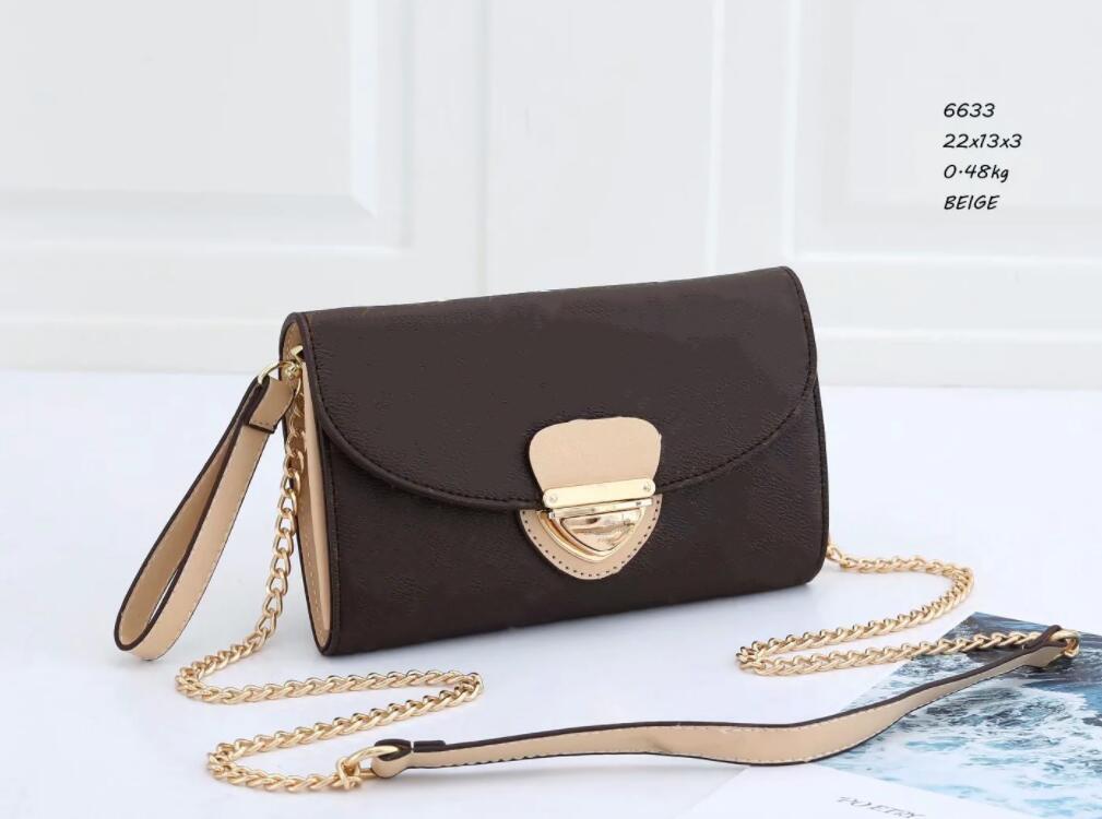 

Women Luxurys Designers Bags 2021 Handbags High Quality Leather Clutch Fashion Chain Crossbody Bag Designer Messenger, Beige