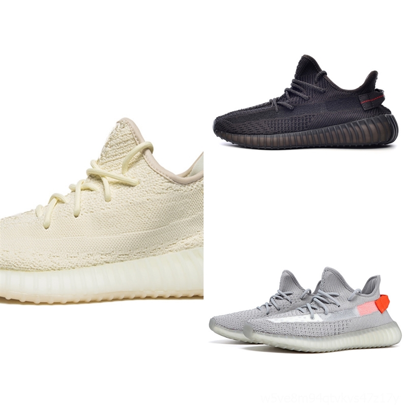 FrN3N Newest Running Knit Shoes 350 BlackTriple Fly CNY Mens Trainers Cushion Sneakers Women Breathable Run Shoe-image-699580564