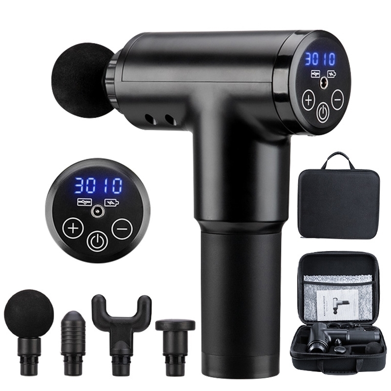 

High Power Muscle Massage Gun Speed Vibration Massager Theragun After Fitness Decompose Lactic Acid Relief Pain Relax body 220112