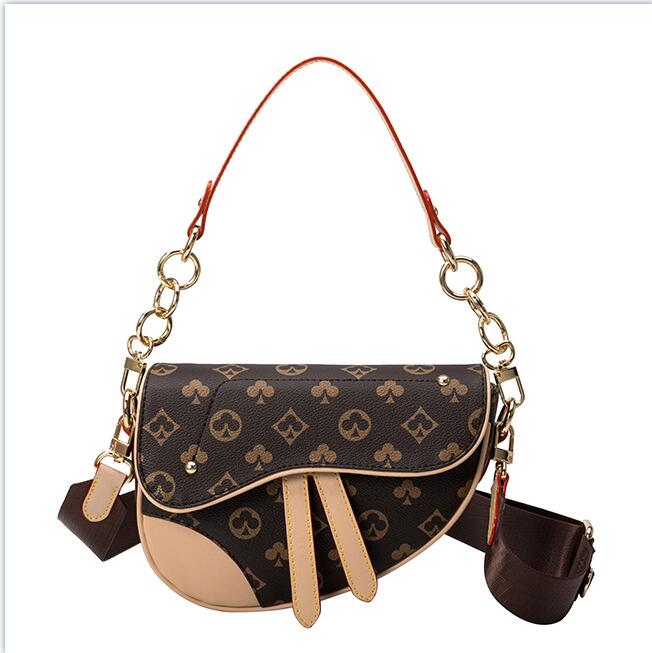 

2021 Fashion Women Shoulder Mini Style Crossbody Saddle Bag Tote Purse High Quality Genuine Leather Handbags