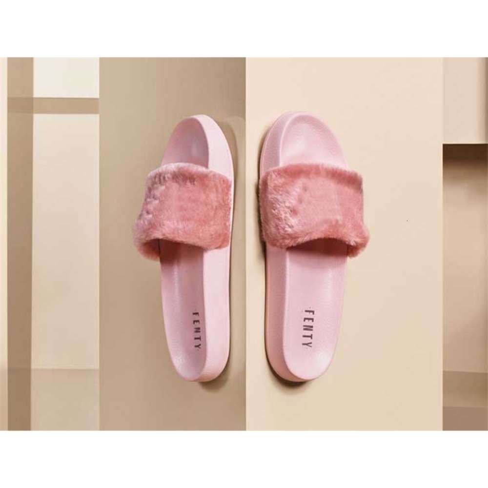

Leadcat Fenty Rihanna Shoes for Women Slippers Indoor Sandals Girls Fashion Scuffs Pink Black Grey Fur Slides Star SWith Women's Shoes