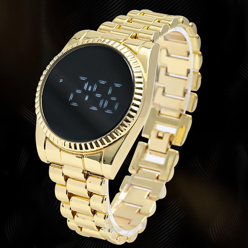 

Wristwatches Relogio Feminino Gold Women's Wristwatch Top Digital Women Watches Alloy Bracelets Female Clock Elegan