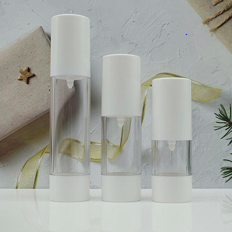 

15ml 30ml 50ml Empty Bottles Vacuum Pump Spray Bottle Clear Airless Cosmetic Container Travel Accessories
