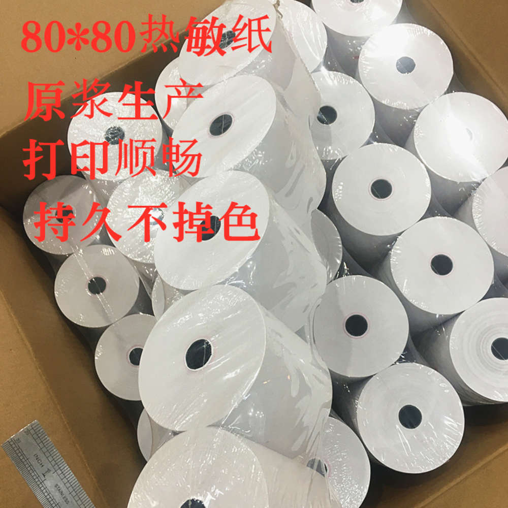 

Roll paper * 80 cash register 80x80 thermal xprinter machine printing kitchen receipt paper