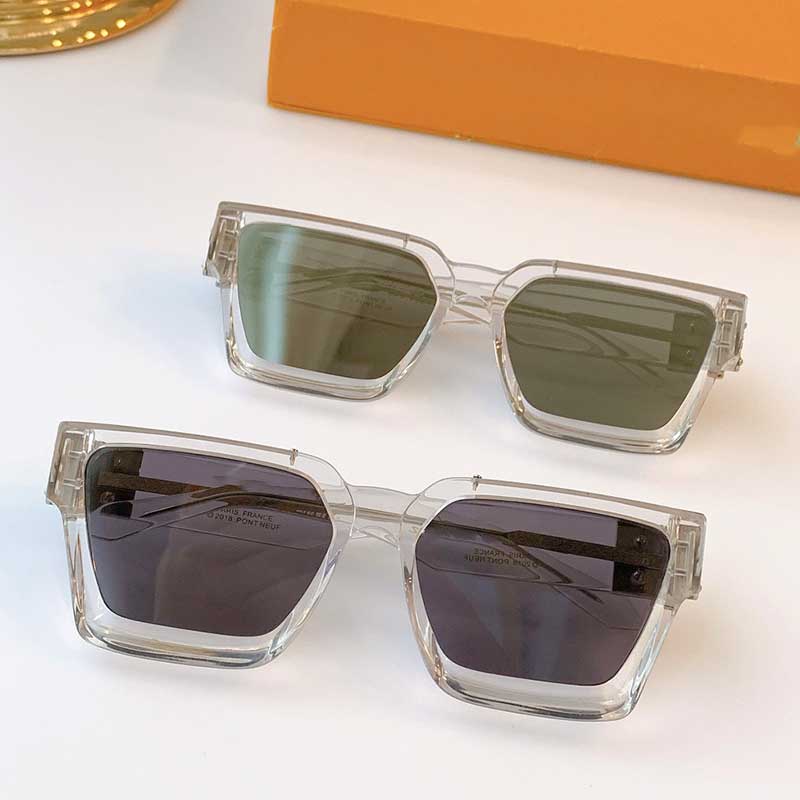 

2022 spring official latest transparent sunglasses 1165W millionaire glasses fashion holiday square frame top quality with original box set delivery