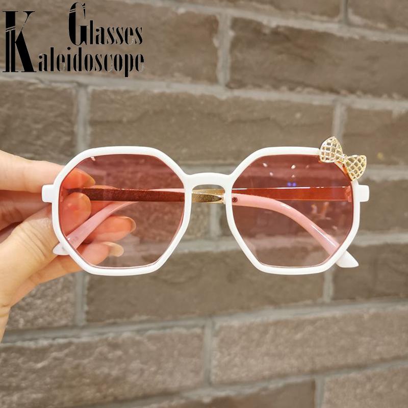 

Kids Butterfly Sunglasses Girls Boys Luxury Designer Vintage Polygon Frames Children Glasses Shades UV400