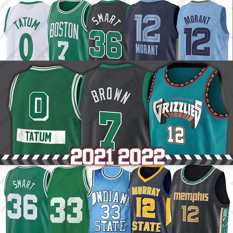 

Men Basketball Jerseys 0 Jayson Tatum 7 Jaylen Brown 36 Marcus Smart Ja 12 Morant 33 Larry Stitched Jerseys
