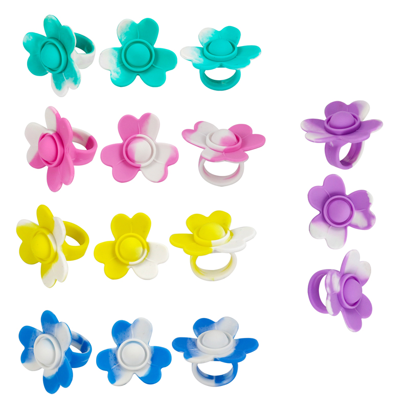 

3Pcs Push Bubble Sensory Fidget Ring Silicone Fidgets Toys for Girls Kids Adults Anxiety Stress Relief, One Each Small/Medium/Large