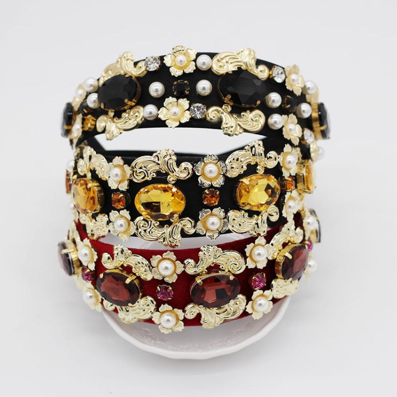 

Hair Clips & Barrettes Exquisite Luxury And Beautiful Fashion Headband European American Baroque Satin Large, Golden;silver