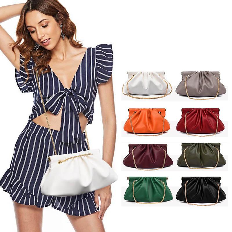 

Women Handbags Brand Hand Clutch Chain Cross-body Shoulder Bag Cloud Hobo Design Quality Leather Purse Totes, Grey shoulder bag