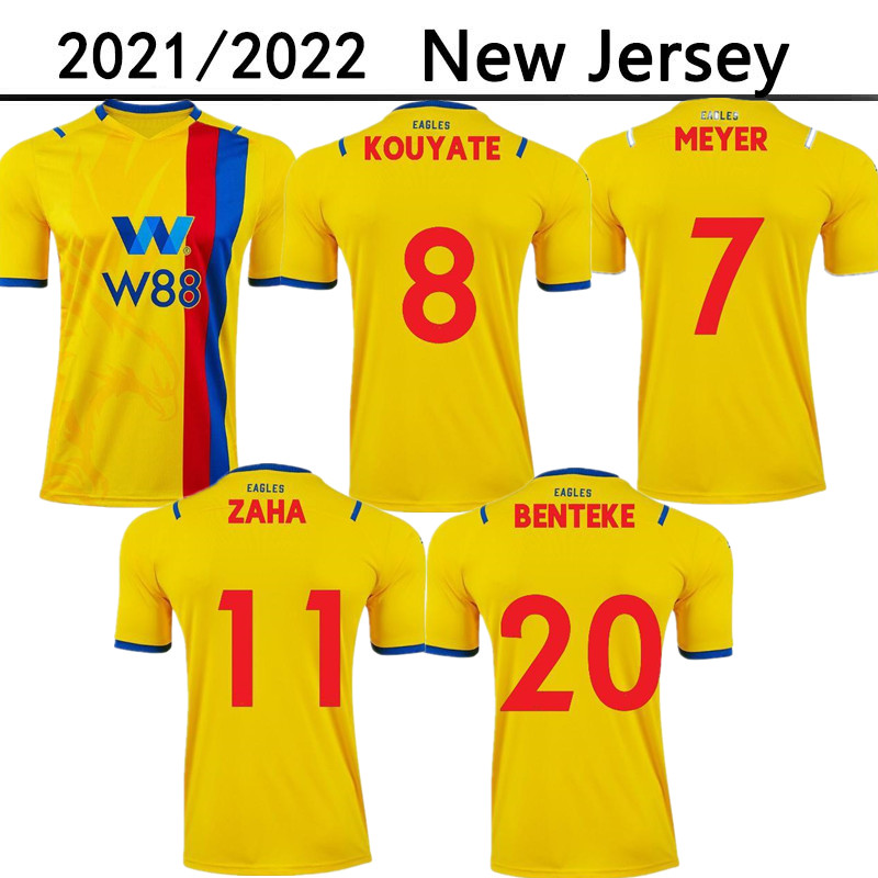 

21 22 CRYSTAL Soccer Jerseys home away Zaha MILIVOJEVIC PALACE TOWNSEND SAKHO BENTEKE 2021 2022 VAN AANHOLT Football PalaceS YELLOW football Shirt Uniform