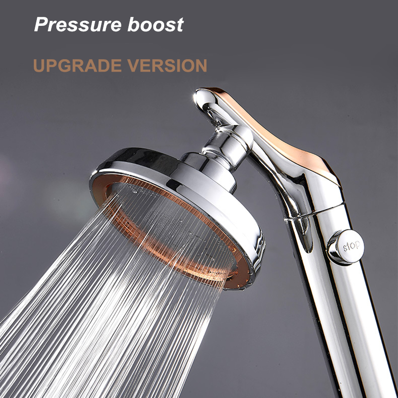 

Shower Head Bathroom Rotating High Pressure Water Saving Handheld Shower Head Adjustable Stop Button Water Rain Shower Heads