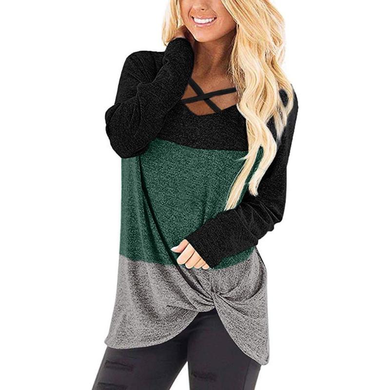 

Women's Hoodies & Sweatshirts Hoddie For Women 2021 Autumn Toppies Stripe Overside Top Femme V-neck Pullovers Sudaderas, Black