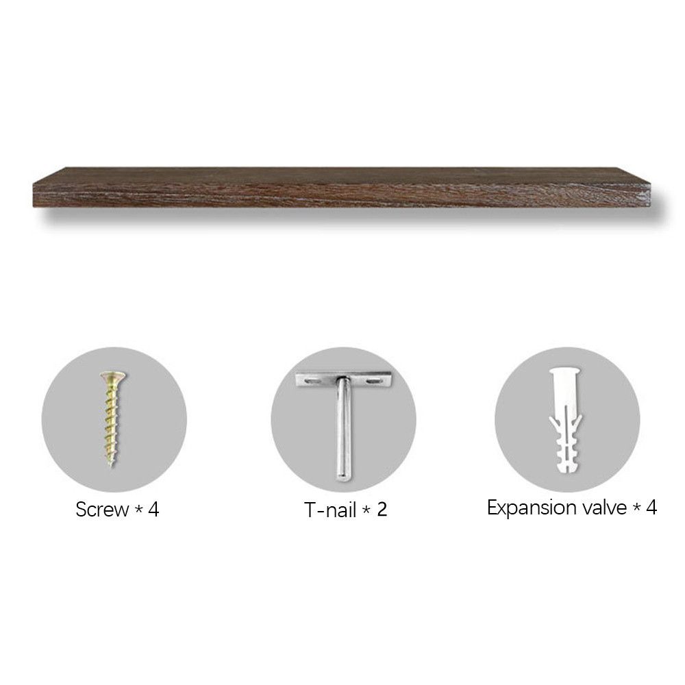 Wall Mounted Rustic Floating Shelves Wall Display Rack Decor Floating Shelves For Home Wooden Storage Creative living room-image-689808577