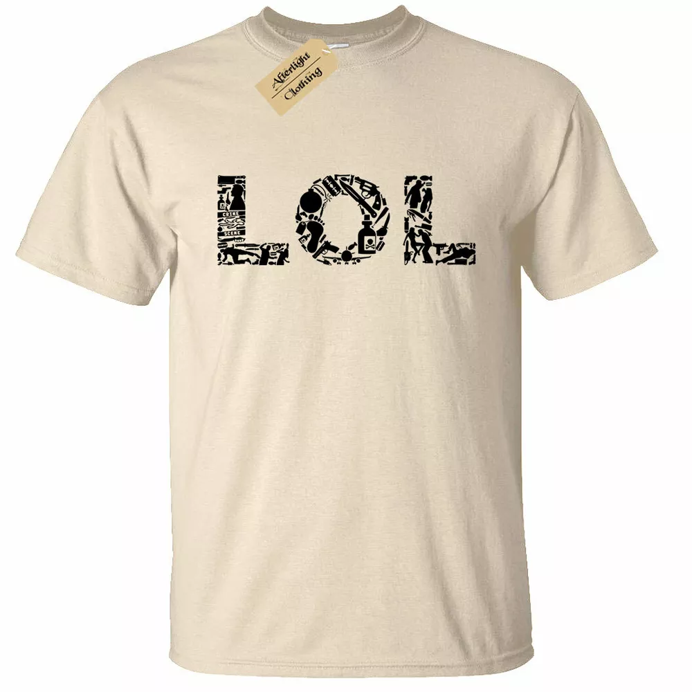 

LOL Mens T-Shirt, White;black
