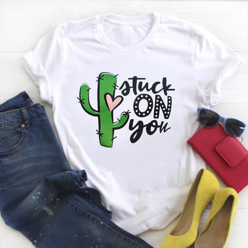 

men love cactus plant cute t shirt fashion valentine print summer female mens tee ladies clothes graphic, White;black