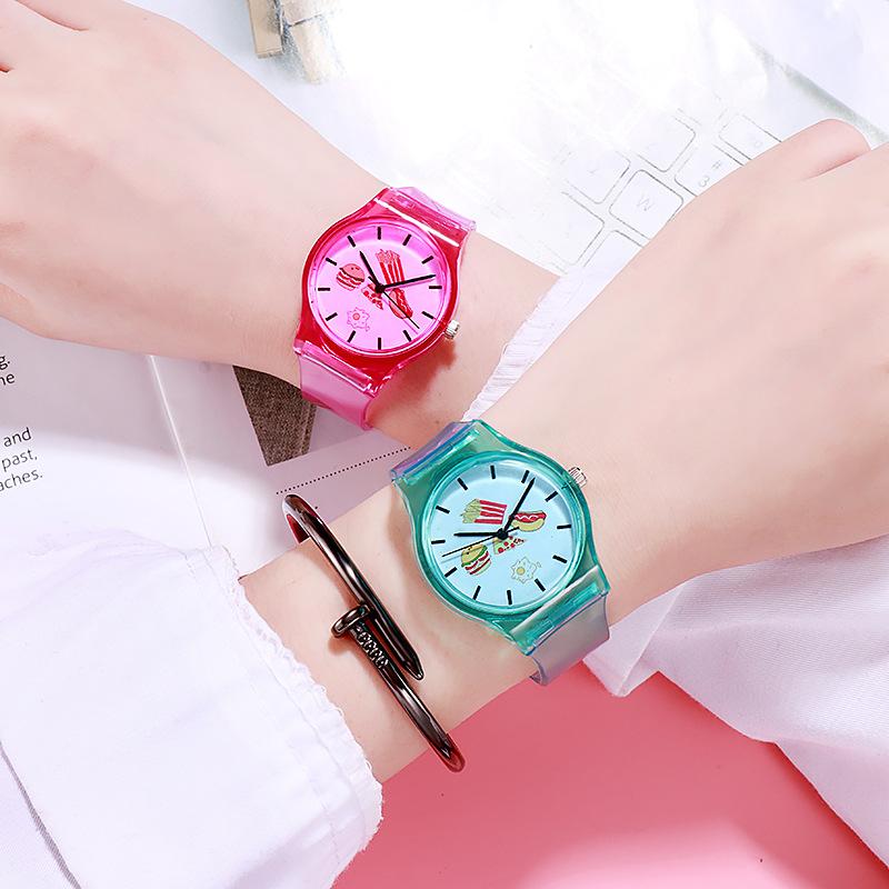 

Wristwatches Cake Bread Pattern Women Watch Waterproof Ladies Watches Luxury Exquisite Female Clock Kids Quartz Wrist For Children Gift, Red