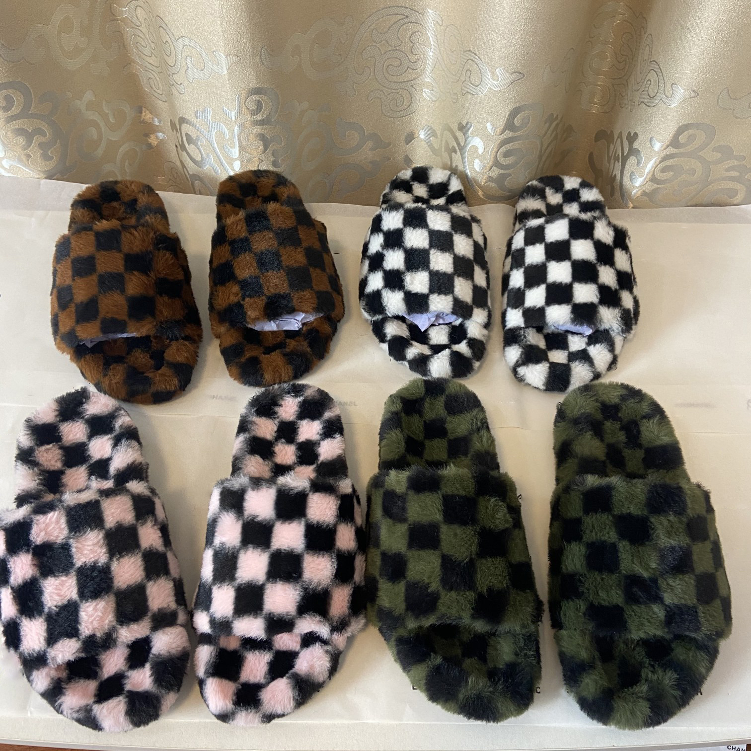 

2022 Top designer design women's slippers with original box dust bag flower printed leather platform shoes fashion luxury brand winter