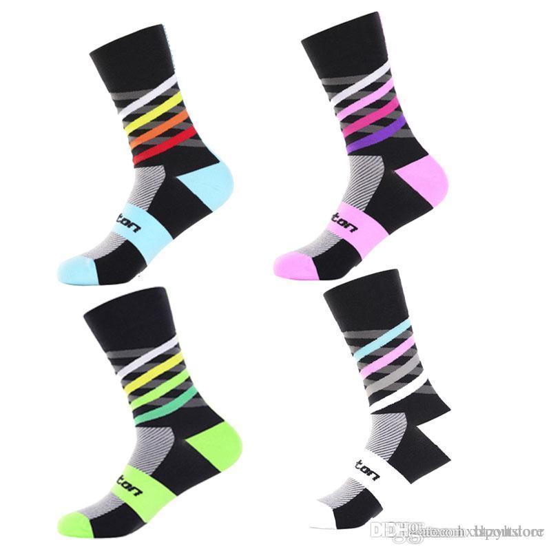 

New 2017 Cycling Socks Men Women Bicycle Road Bike Socks zyh, Pink