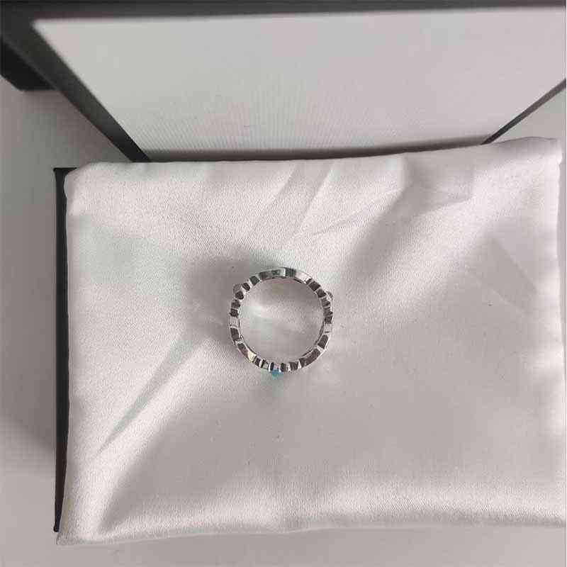 

Ring Daisy Turquoise Rings Men and Women Hollow Flower High Quality Charm Sterling Silver Couple Gift