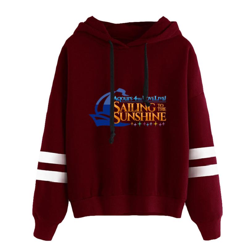 

women's hoodies & sweatshirts lovelive sunshine harajuku street style sunset curve hoodie, Black