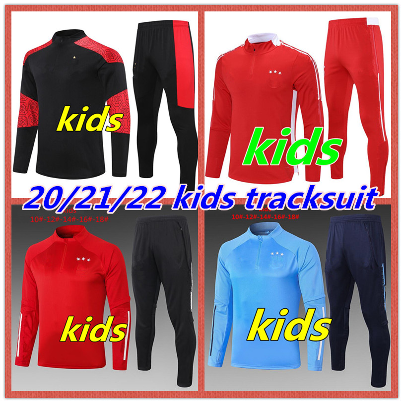 

Top quality 2021 AC Milan kids Soccer training suit survetement 20 21 IBRAHIMOVIC PIATEK CALHANOGLU child football Tracksuit