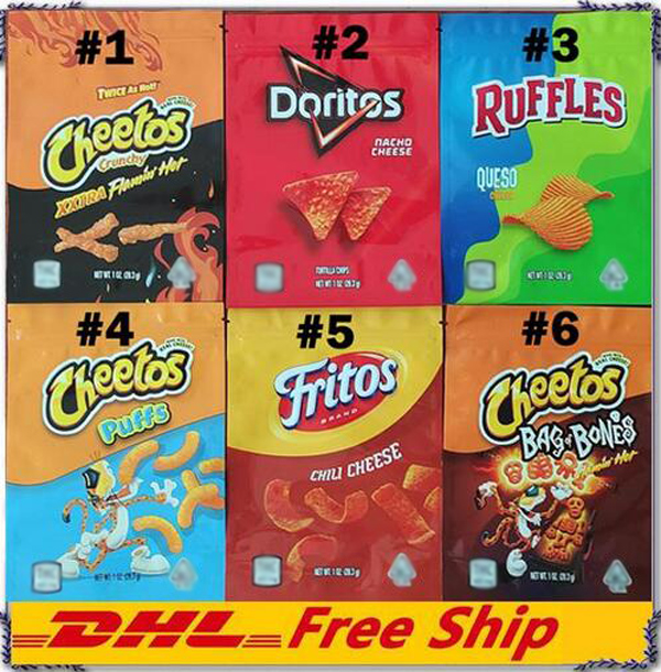 

28g 10 ounces Crunchy Me edibles Mylar Packaging Bag 178*130 Sour Gummy Package For Fritos Dorrit Cheese Flavor Smell Proof Ziplock bags Poly Bgg
