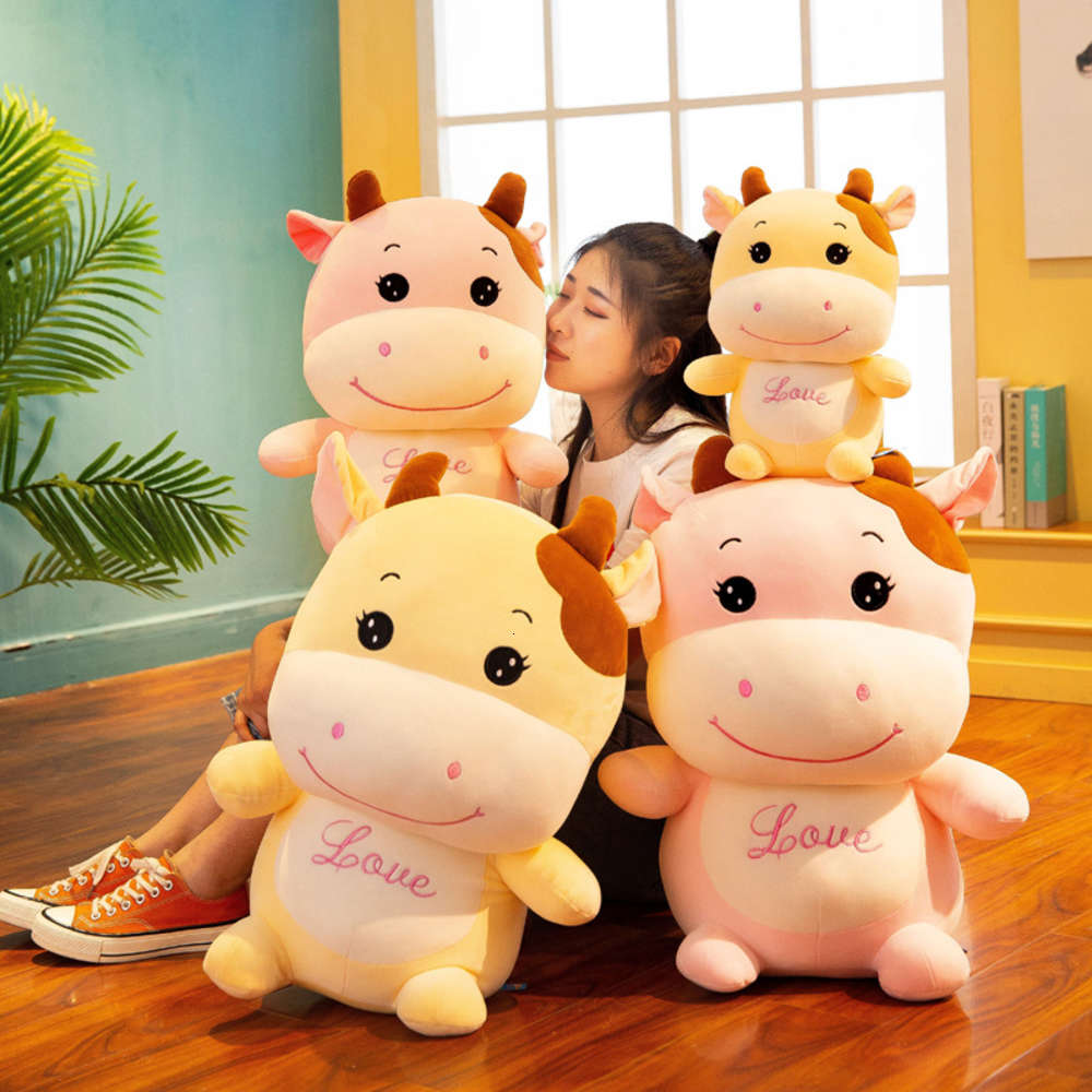

Cute cow Plush Doll pillow doll couple calf creative children's Gift Girl, Blue