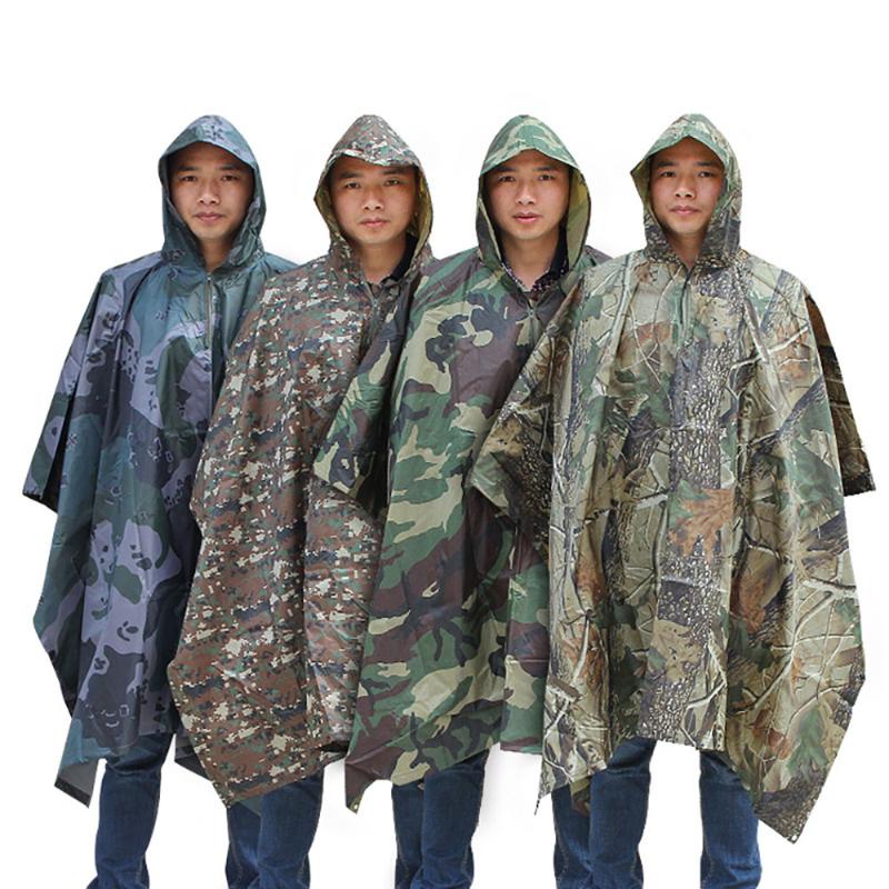 

Racing Sets Impermeable Raincoats Women/Men Jungle Rain Poncho Backpack Camouflage Coat Cycling Climbing Hiking Travel Cover, Black;blue
