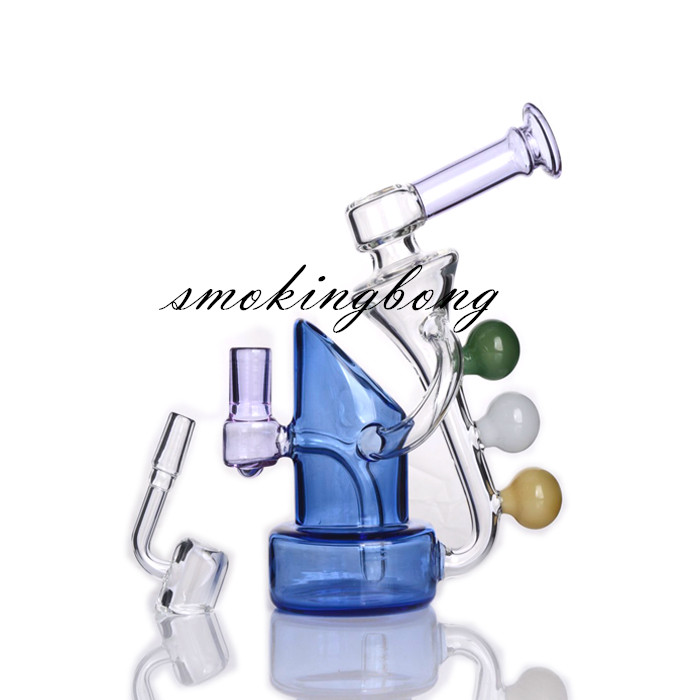 

Klein Recycler Oil Rig Unique Hookahs Shisha Thick Glass Water Bongs Smoke Burner Pipe Chicha Cigarette Accessories Dab Bubbler