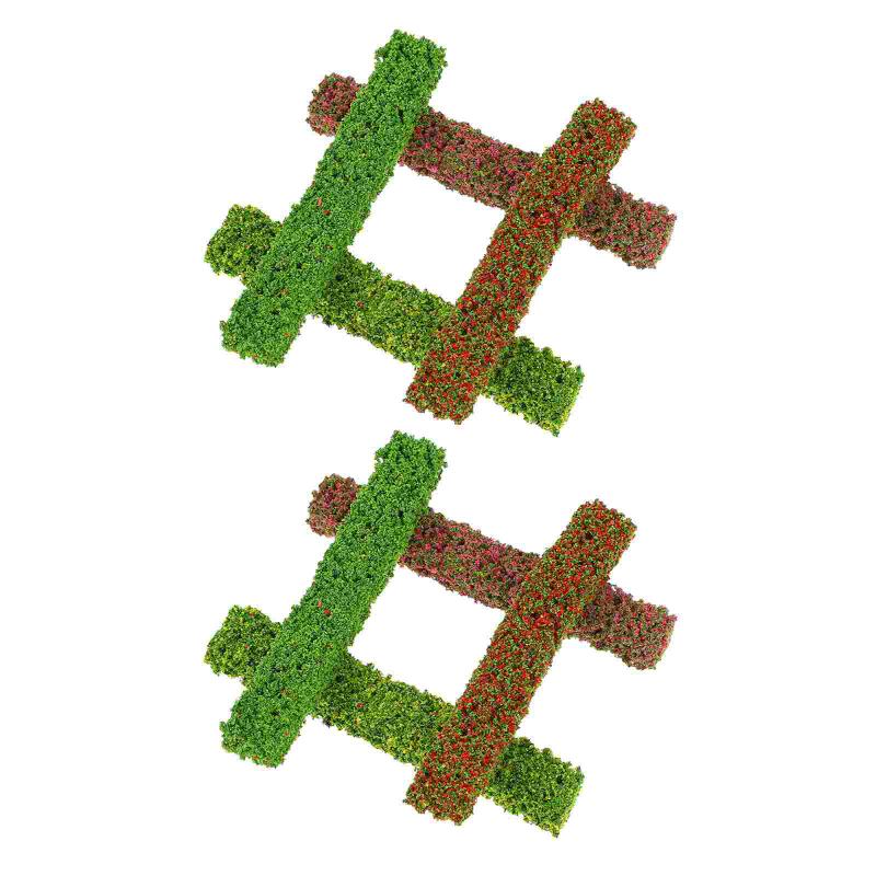 

Decorative Flowers & Wreaths 8 Pcs Artificial Shrub Strip Models Miniature Sand Table Decoration