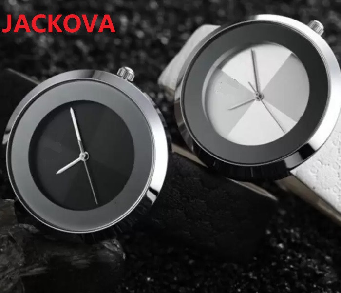 

lovers classic design top brand women men watch 40mm black leather strap ladies wristwtach mens wristwatches couple clock collocation presents, As pic