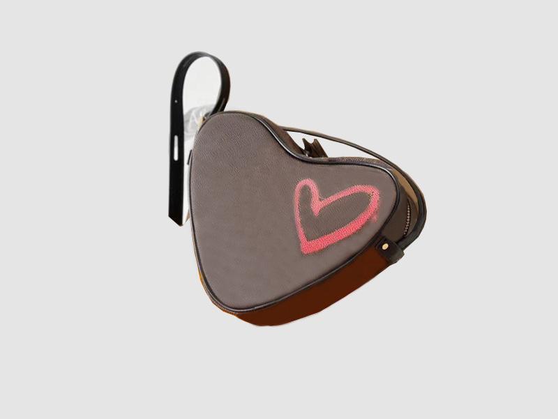 

Shoulder bag 2021 luxury brand designer handtote peach heart-shaped leather handbag printed letter handtotes adjustable fashion strap ladies Many colors, Customize