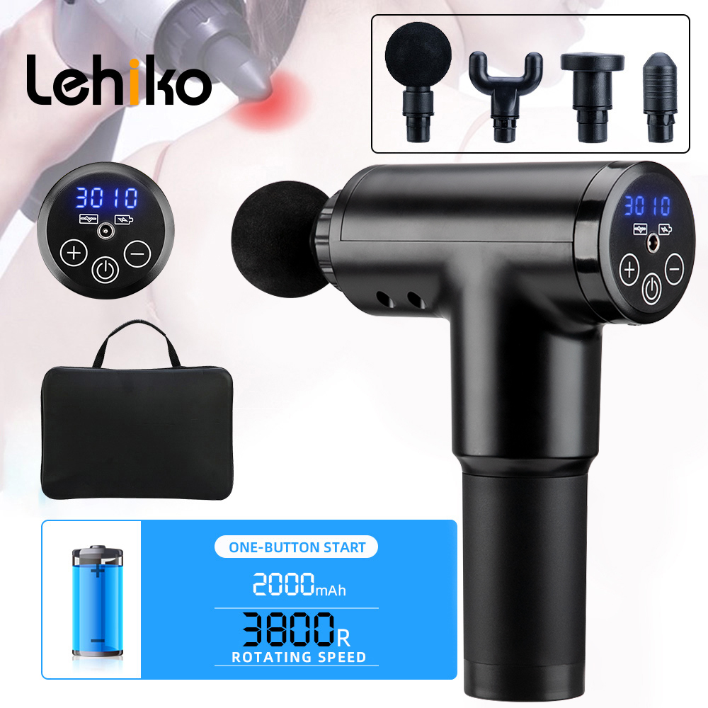 

High Power Muscle Massage Gun High Speed Vibration Massager Thera Gun After Fitness Decompose Lactic Acid Relief Pain Relax Body