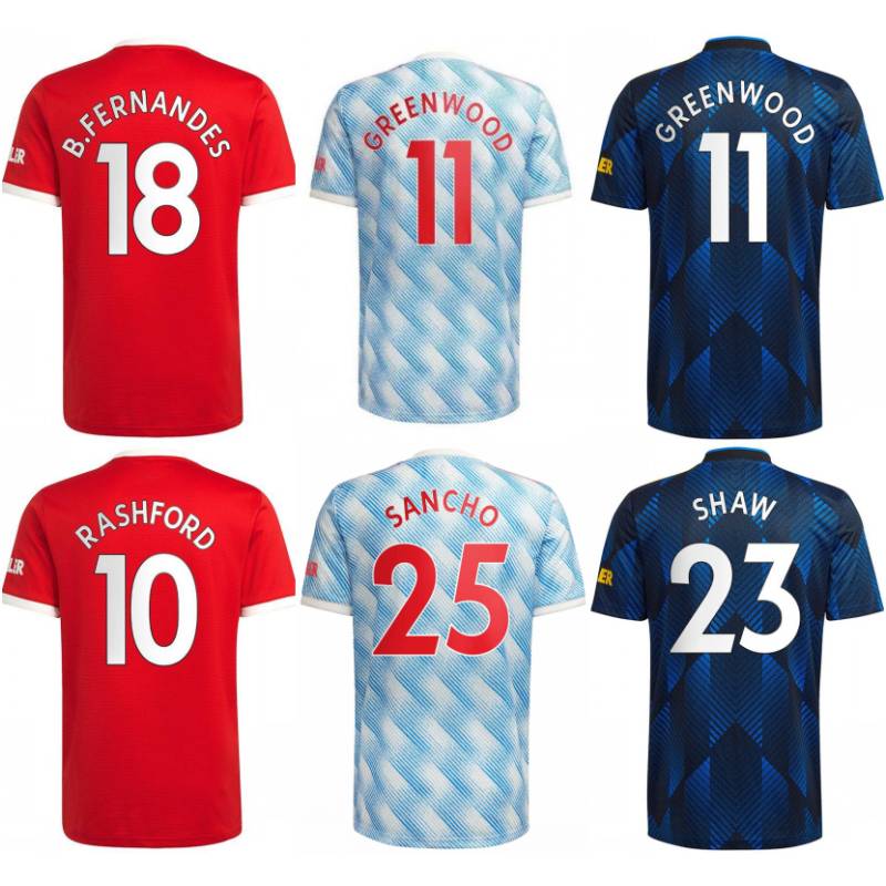 

2021/22 RONALDO Soccer Jersey 2022 #10 RASHFORD SANCHO SHAW MAGUIRE Uniform Mens #18 B.FERNANDES GREENWOOD LINGARD MARTIAL VAN DE BEEK Football Shirts, Third