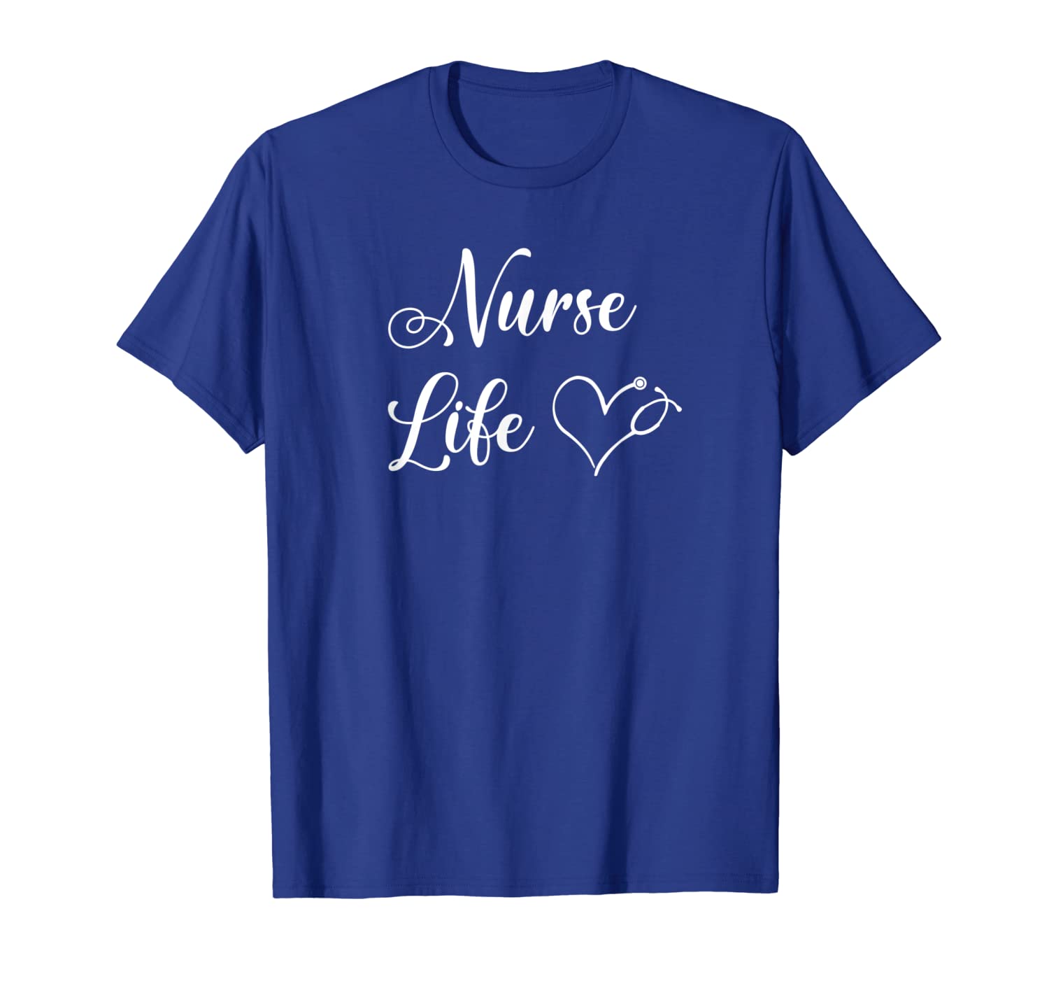 

nurse life t-shirt stethoscope heart, cute nurse gift, White;black