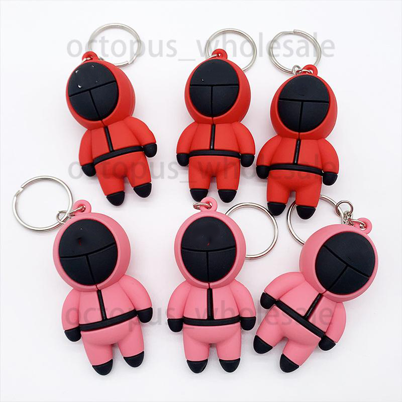 

Korean TV Series Game Keychain Popular Toy Anime Surrounding Wooden People Pontang PVC Keychains